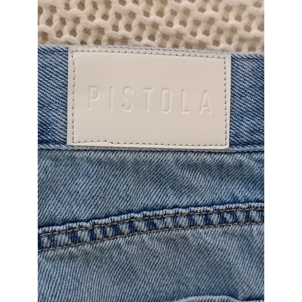 PISTOLA NWOT Jadyn Mid Rise Palazzo Wide Leg Jean Light Wash Denim 33-34x29 $198 - Picture 8 of 14